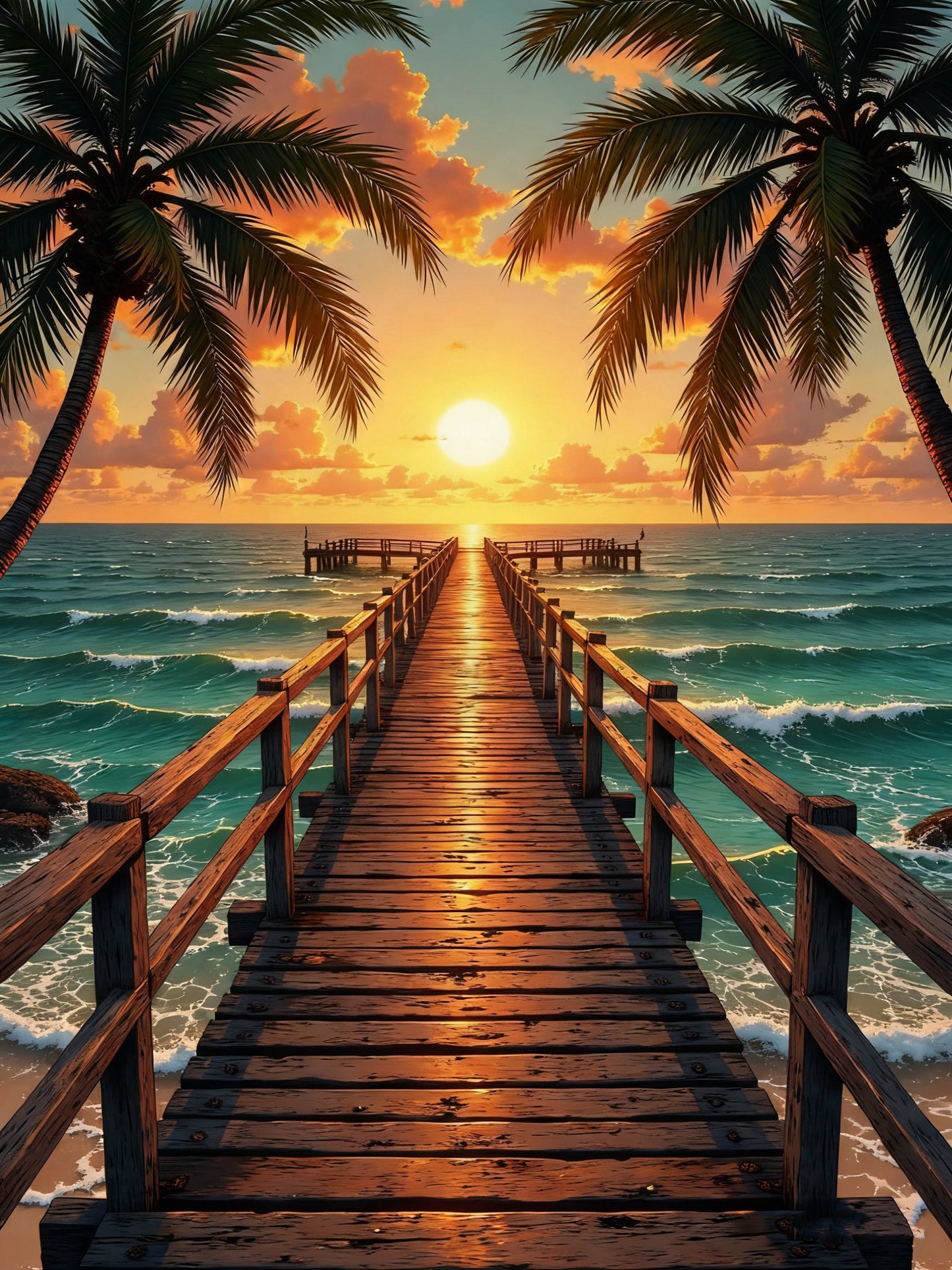 Tropical Pier Sunset