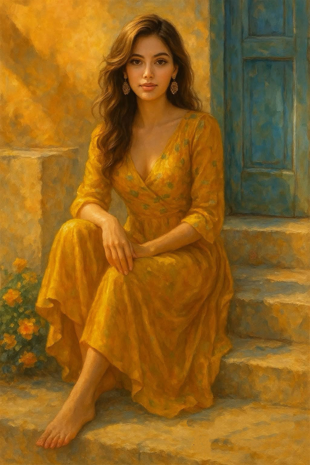 Woman in Yellow Dress