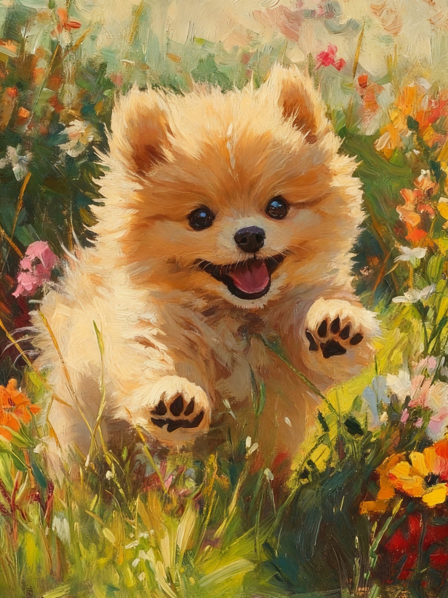 Puppy in Flowers