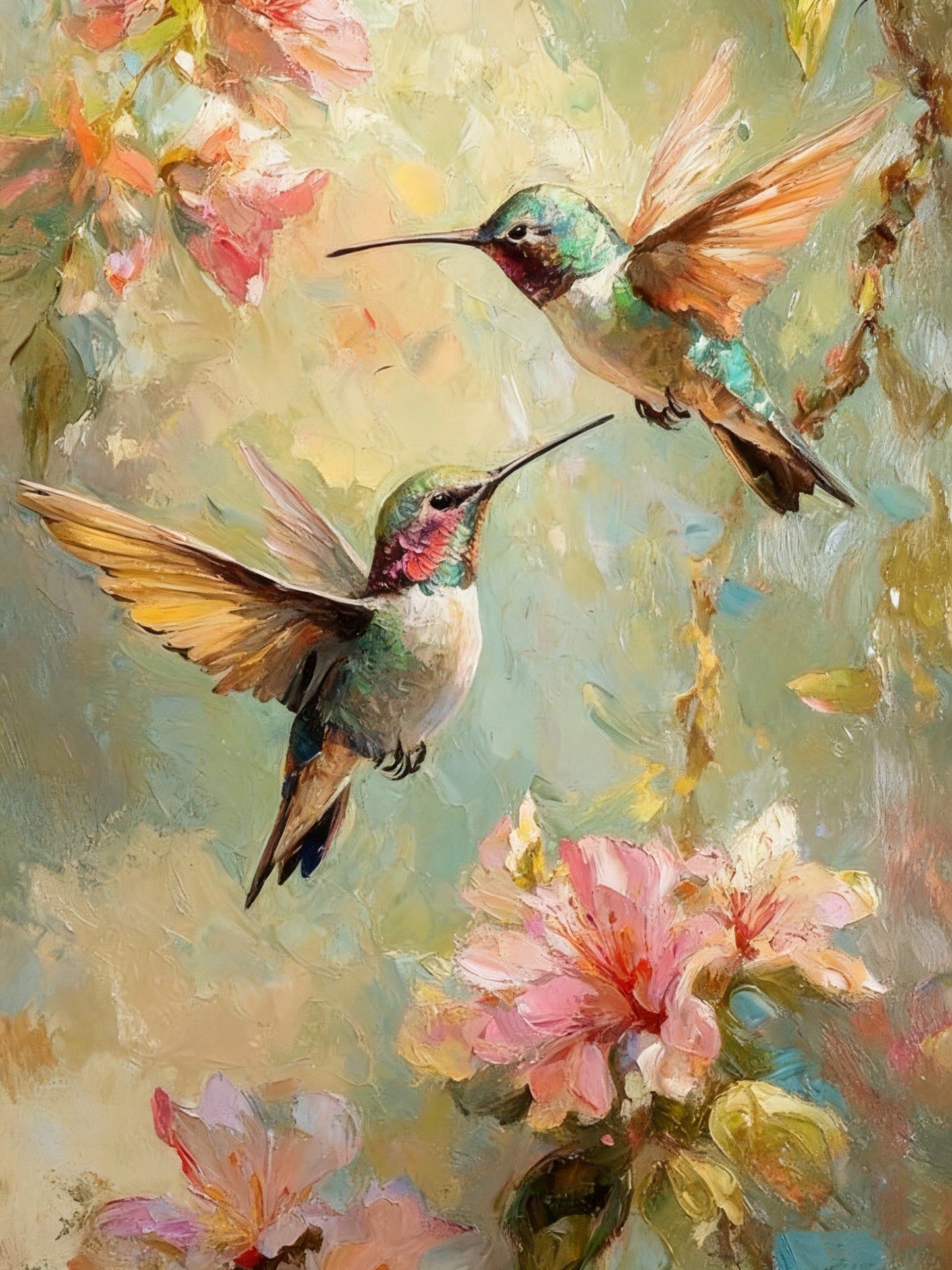 Hummingbirds and Flowers