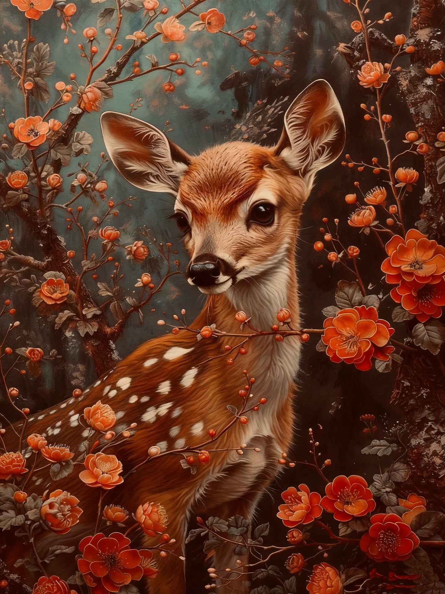 Deer in Flowers