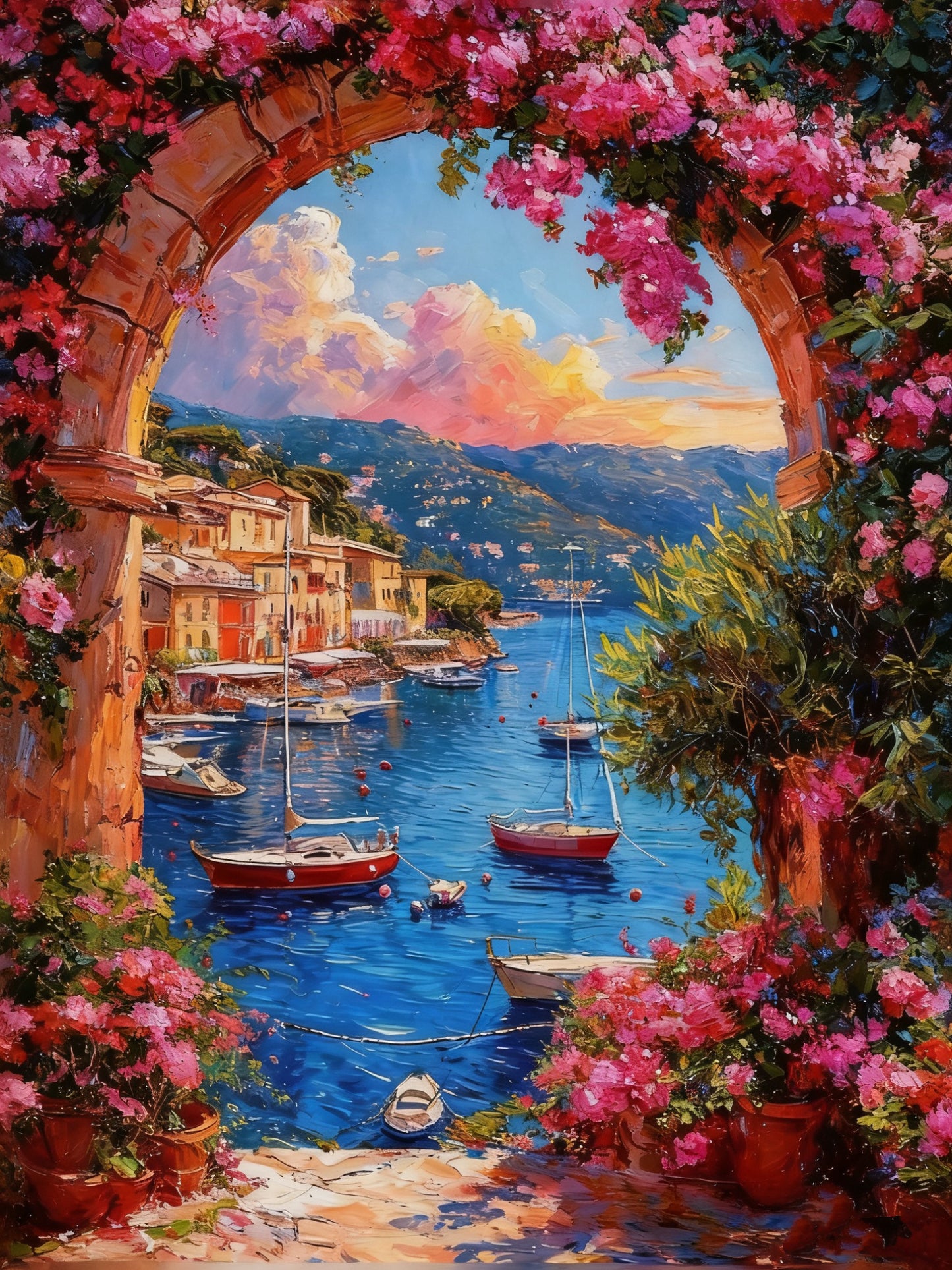 Floral Arch by the Harbor