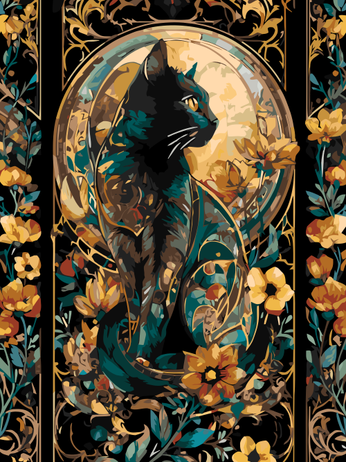 Art Nouveau Black