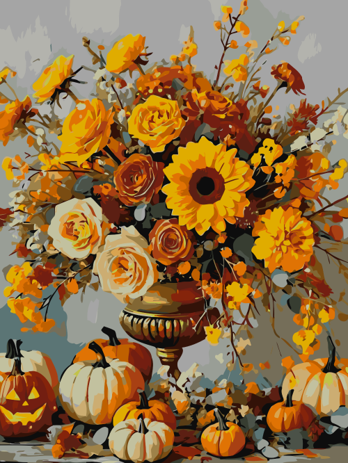 Autumn Floral Pumpkins