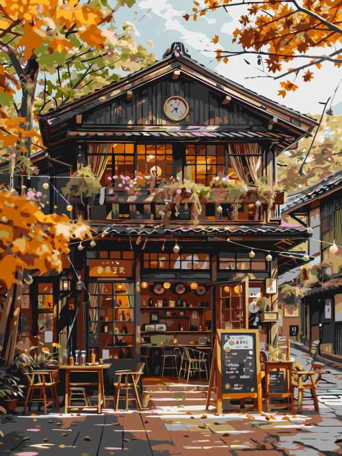Autumn Japanese Café