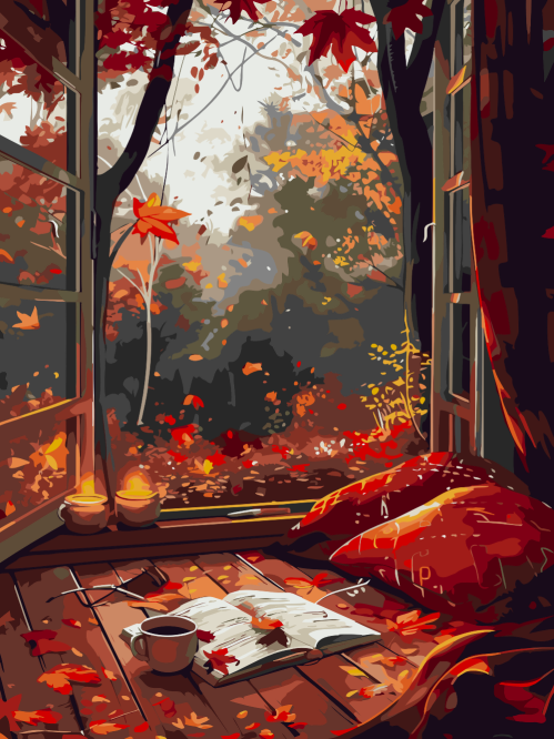 Autumn Window View
