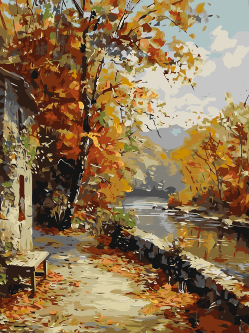 Autumn Riverside Path