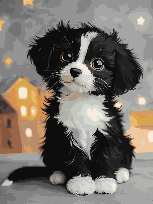 Black White Dog