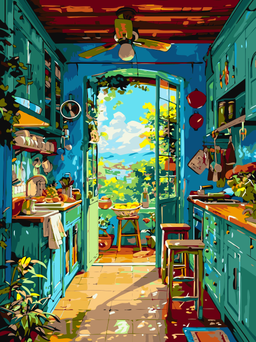 Blue Garden Kitchen