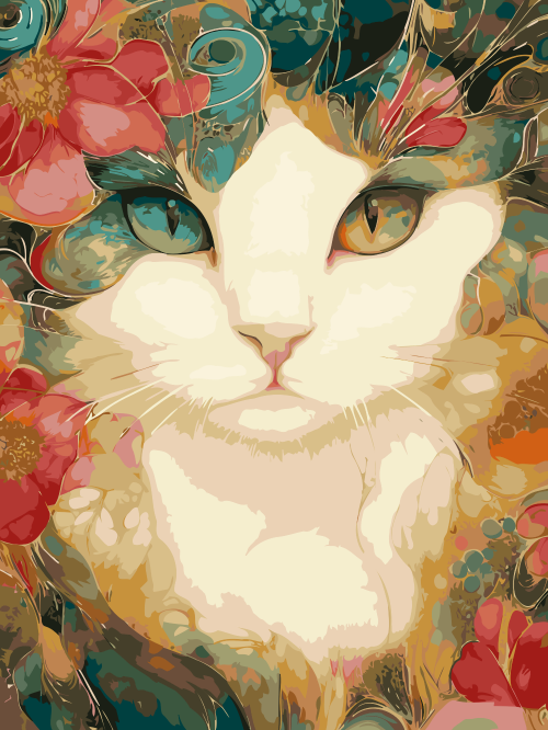 Botanical Cat Art