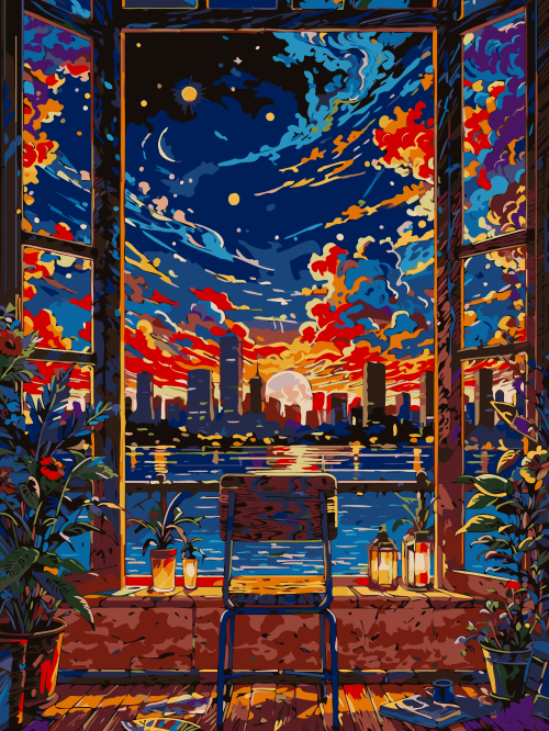 City Night View Window