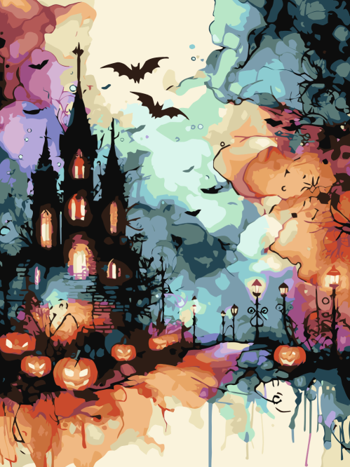 Colorful Halloween Night