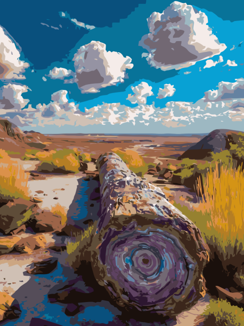 Colourful Petrified Log