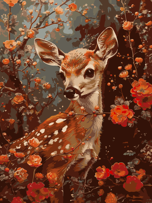 Deer in Flowers