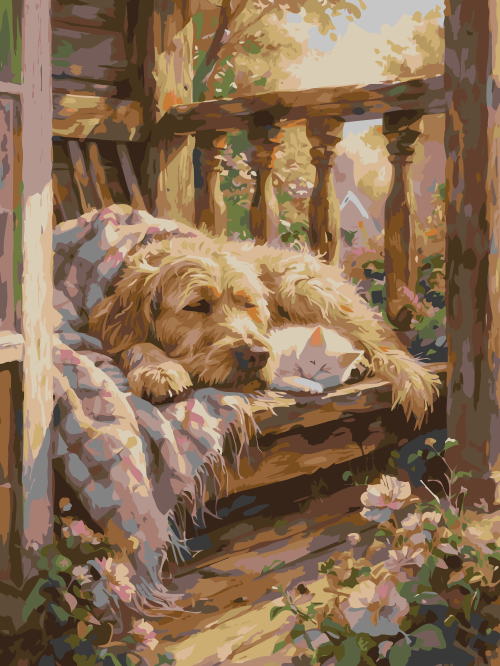 Dog and Cat Nap