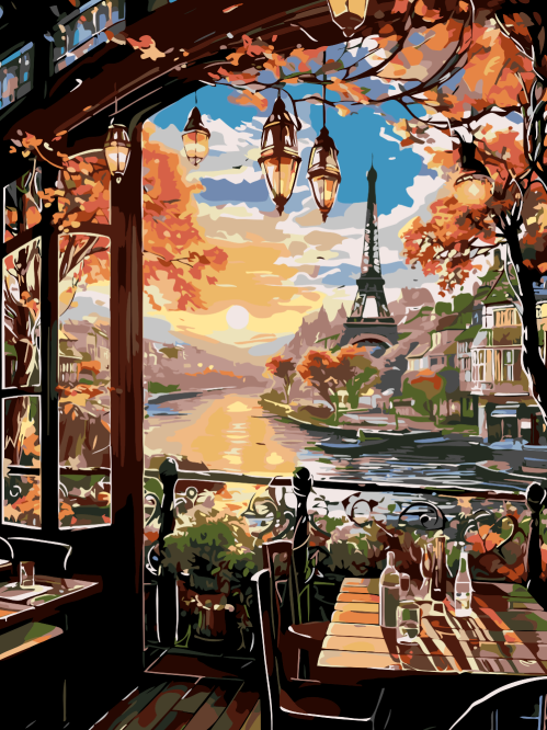 Eiffel Tower Fall Café
