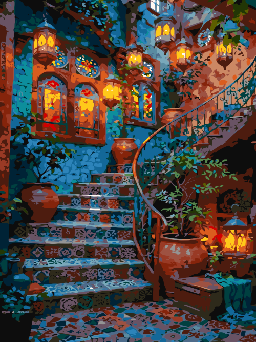 Enchanted Moroccan Staircase