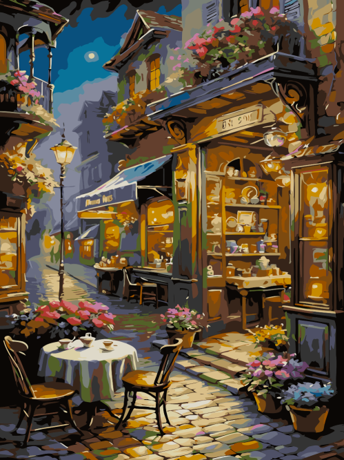Evening Cafe Alley