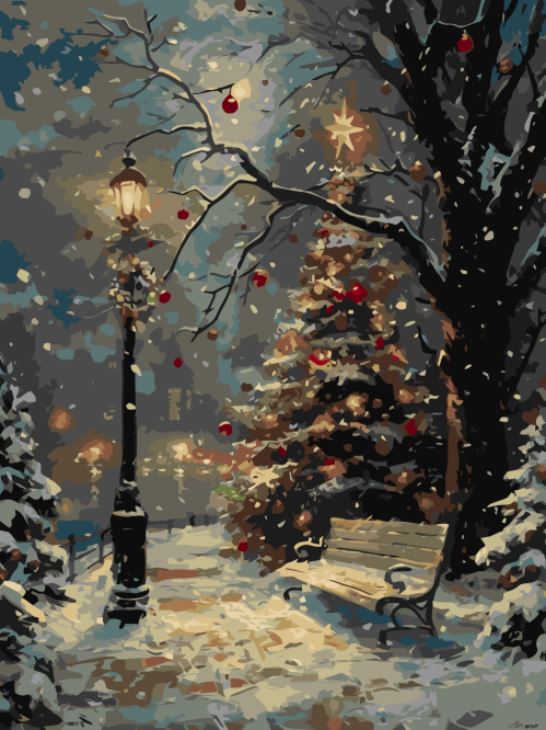 Evening Christmas Park