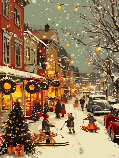 Festive Hometown Snowfall