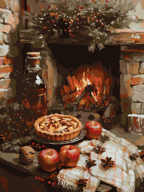 Fireplace Apple Pie