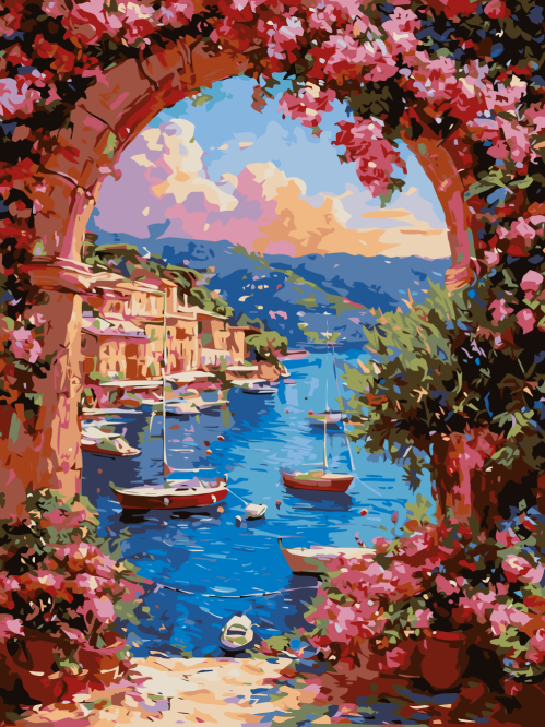Floral Arch by the Harbor