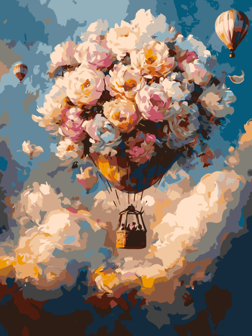 Floral Hot Air Balloon Journey