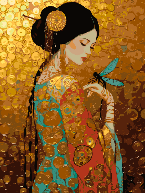 Golden Dragonfly Lady
