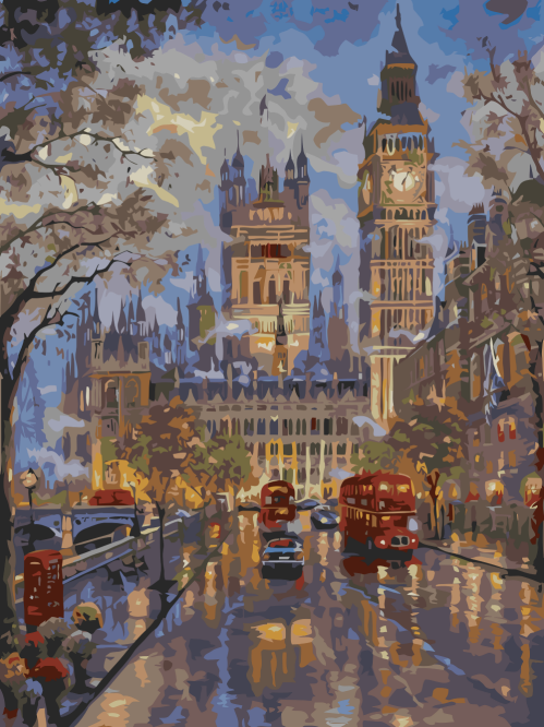 London Night Cityscape