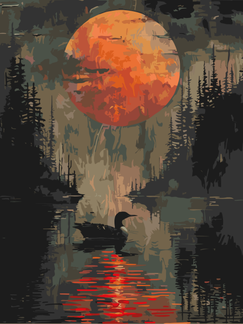 Moonlit Loon