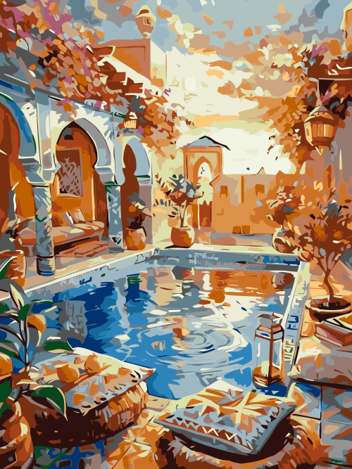 Moroccan Courtyard Pool