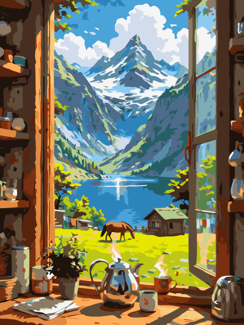 Mountain View Cabin Window