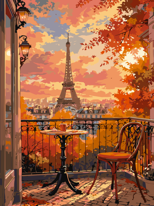 Paris Autumn Balcony