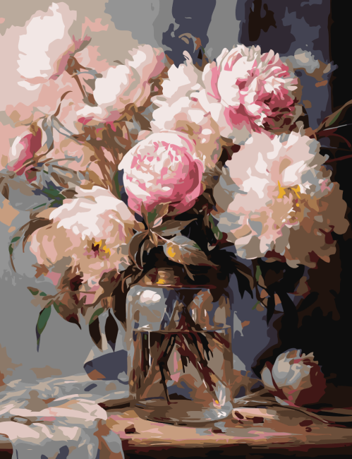 Peonies in a Glass Jar
