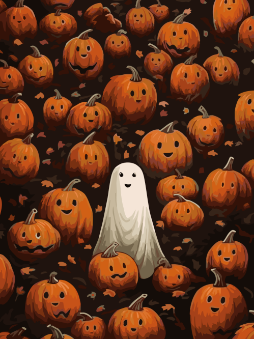 Pumpkins and Ghost