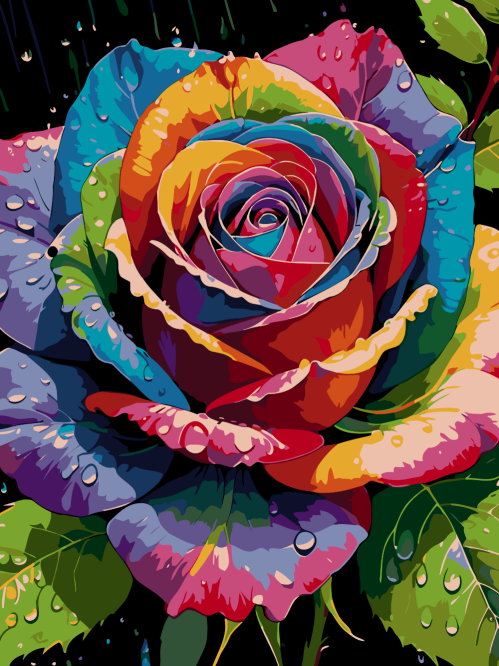 Rainbow Roses