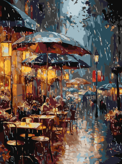 Rainy Evening Café