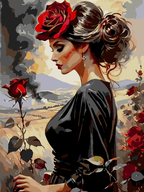 Red Rose Lady