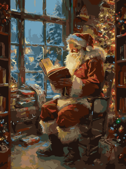 Santa Reading Book