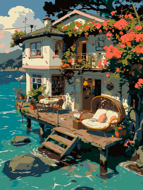 Seaside Floral Cottage