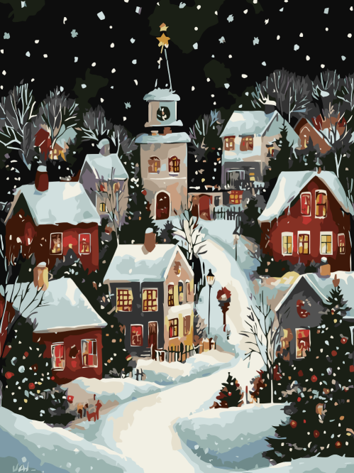 Snowlit Christmas Village