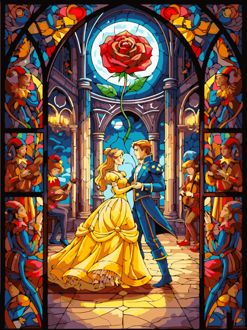 Stained Glass Rose Waltz