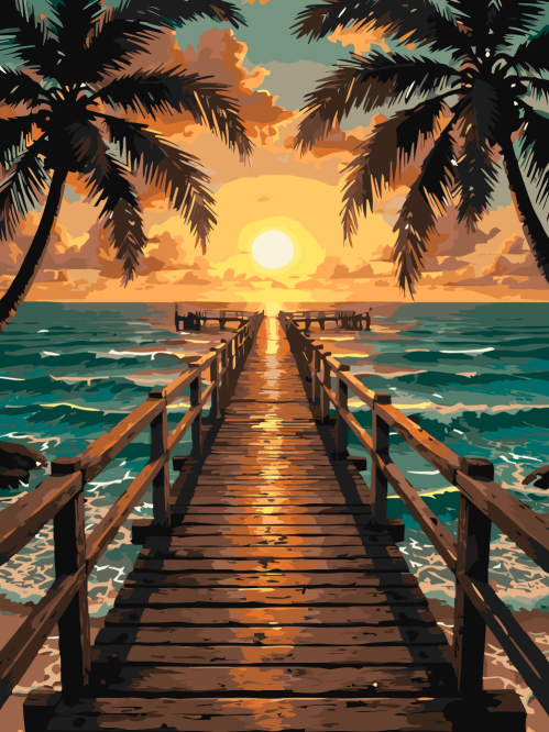 Tropical Pier Sunset