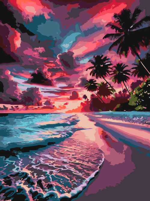 Tropical Sunset Beach