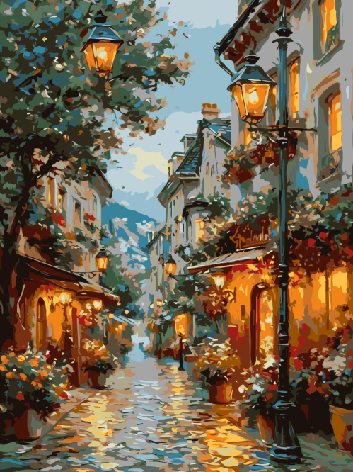 Twilight Floral Alley