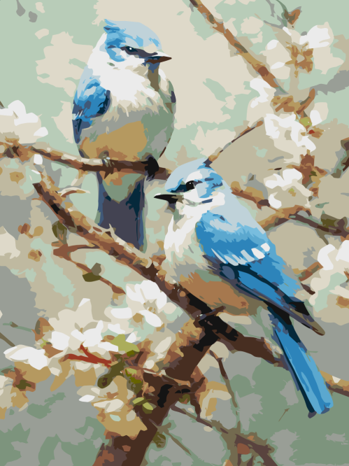 Two Blue Birds