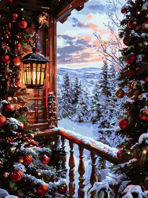 Winter Holiday Balcony