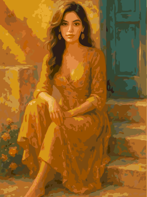 Woman in Yellow Dress