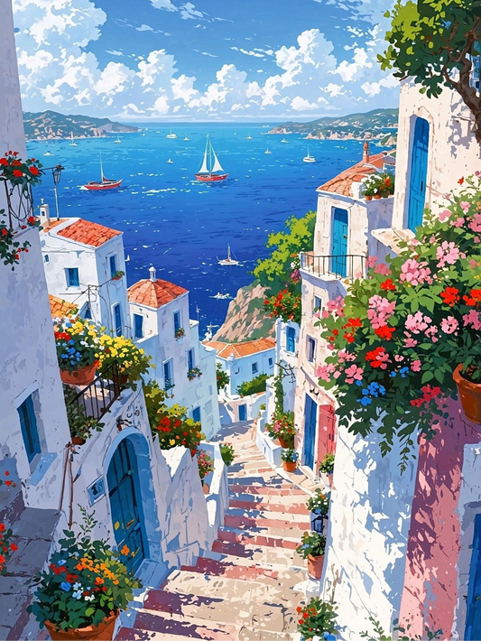 Greek Seaside Path