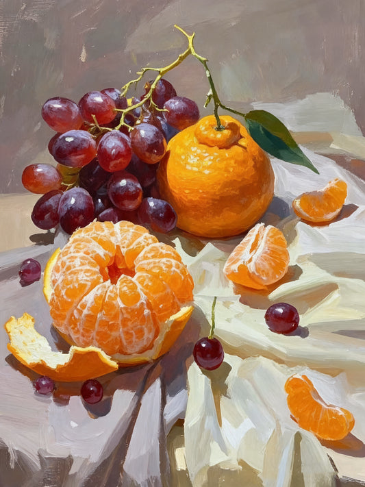 Oranges and grapes
